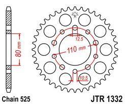 JT Sprockets - JT Sprockets (#JTR1332) 525 Pitch Steel Rear Sprocket - Image 2