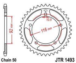 JT Sprockets - JT Sprockets (#JTR1493) 530 Pitch Steel Rear Sprocket - KAWASAKI ZX14 - Image 2