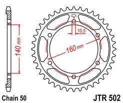 JT Sprockets - JT Sprockets (#JTR502) 530 Pitch Steel Rear Sprocket - KAWASAKI - Image 2