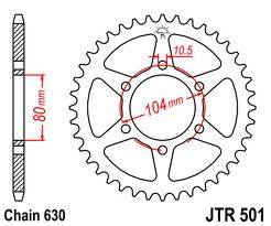JT Sprockets - JT Sprockets (#JTR501) 630 Pitch Steel Rear Sprocket - Image 2