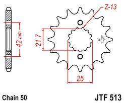 JT Sprockets - JT Sprockets (#JTF513) 530 Pitch Chromoly-Steel Front Sprocket - Image 2