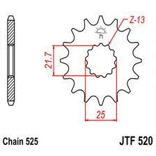 JT Sprockets - JT Sprockets (#JTF520) 525 Pitch Chromoly-Steel Front Sprocket - Image 2