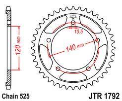 JT Sprockets - JT Sprockets (#JTR1792) 525 Pitch Steel Rear Sprocket - Image 2
