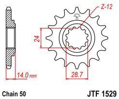 JT Sprockets - JT Sprockets (#JTF1529) 530 Pitch Chromoly-Steel Front Sprocket - Image 2
