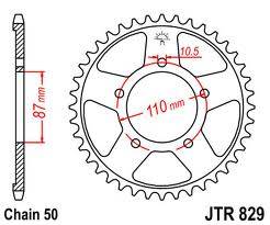 JT Sprockets - JT Sprockets (#JTR829) 530 Pitch Steel Rear Sprocket - Image 2