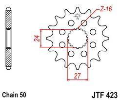 JT Sprockets - JT Sprockets (#JTF423) 530 Pitch Chromoly-Steel Front Sprocket - Image 2