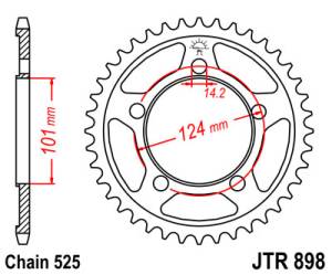 JT Sprockets - JT Sprockets (#JTR898) 525 Pitch Steel Rear Sprocket - KTM - Image 2