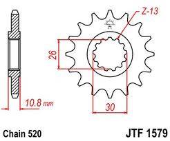 JT Sprockets - JT Sprockets (#JTF1579) 520 Conversion Chromoly-Steel Front Sprocket - YAMAHA - Image 2