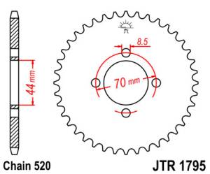 JT Sprockets - ATV Chain Kit - 520 Steel Sprocket Set with DID 520DZ-2 Chain- SUZUKI LT-80 - Image 3