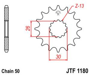 JT Sprockets - JT Sprockets (#JTF1180) 530 Pitch Chromoly-Steel Front Sprocket - TRIUMPH - Image 2