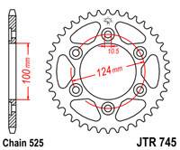 JT Sprockets - JT Sprockets (#JTR735) 520 Pitch Steel Rear Sprocket - DUCATI - Image 2