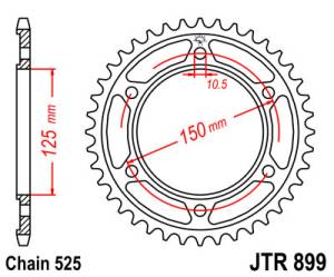 Sprocket Center - 525 Chain Kit - Steel Sprocket Set with Choice of Chain - KTM 1290 SuperAdventure ('14-24) - Image 2