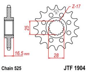 Sprocket Center - 525 Chain Kit - Steel Sprocket Set with Choice of Chain - KTM 1290 SuperAdventure ('14-24) - Image 3