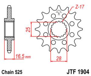 Superlite Sprockets - 525 Chain Kit - JT Sprockets Steel Sprocket Set with Choice of Chain - KTM 1090 Adventure | Adventure R - Image 3