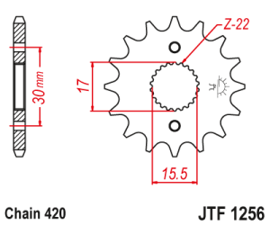 JT Sprockets - JT Sprockets (#JTF1256) 420 Pitch Chromoly-Steel Front Sprocket - HONDA - Image 2