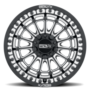 Metal FX - Metal FX DELTA Beadlock Wheel 15"x7" (4x156) BLACK CONTRAST CUT - Image 2